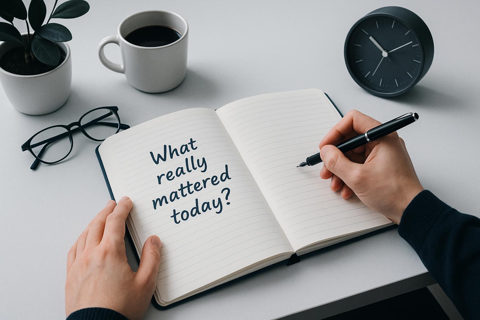 Calm Productivity. What really mattered today.